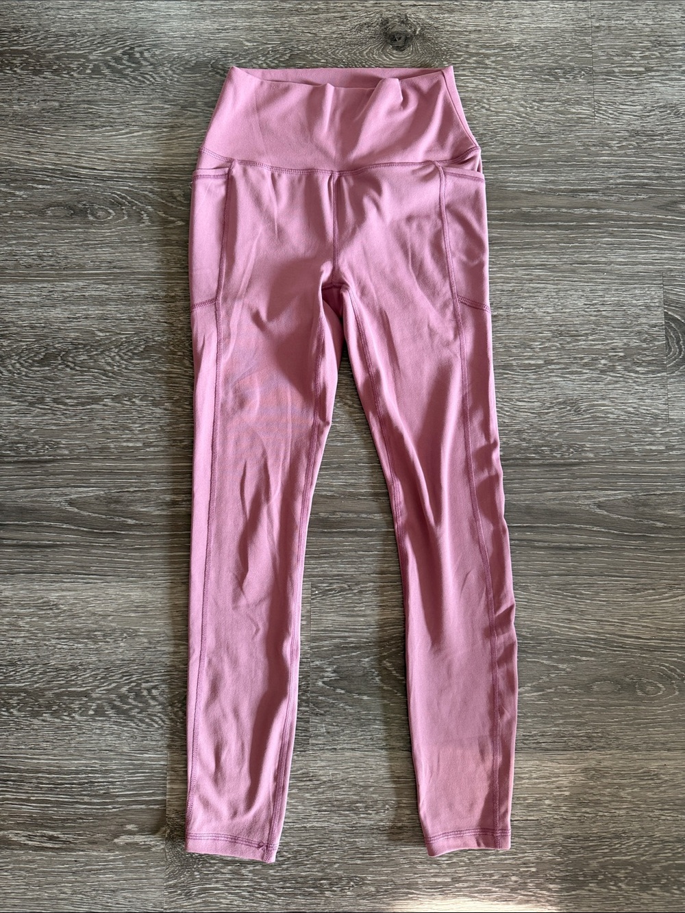 RBX Mauve Pink High-Waist Soft Active Leggings with Pockets